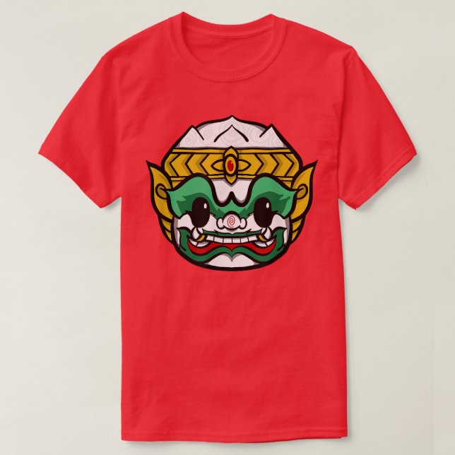 Chibi Khmer Thai and Lao Cute Hanuman Monkey King  T Shirt (Design framsida)