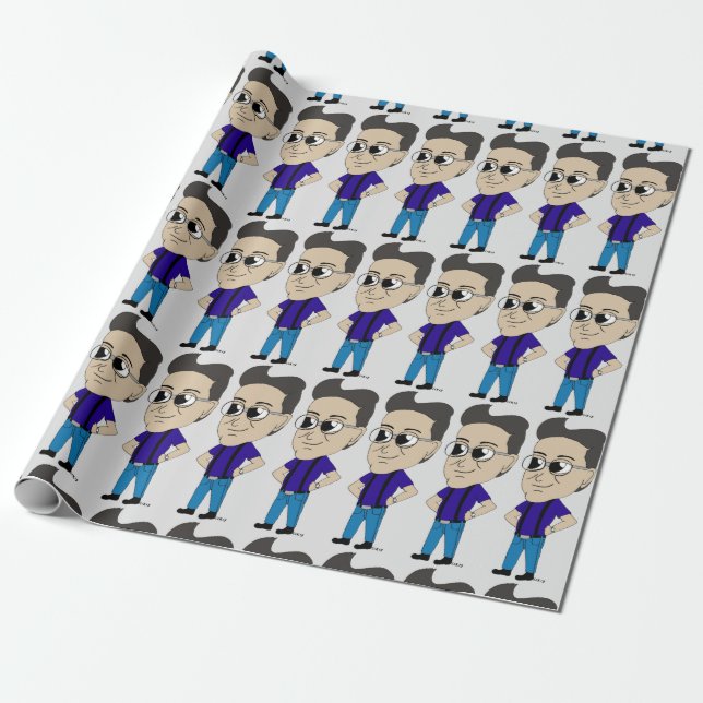 chibi-knapp presentpapper (Utrullad)