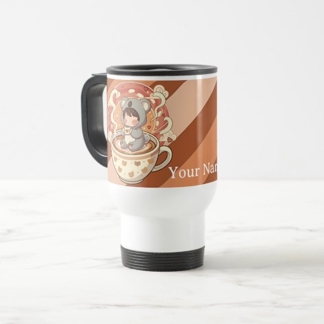 Chibi Koala Äventyrs Isolerad Resemugg (Framsida vänster)