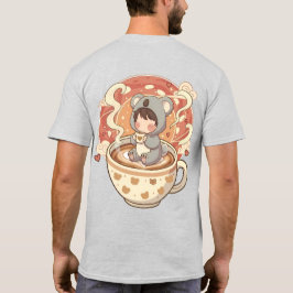 Chibi Koala Kaffeäventyr Herr Grafisk T-Shirt