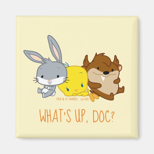 Chibi KRYP BUNNY™, TWEETY™ och TAZ™ Magnet (Framsidan)