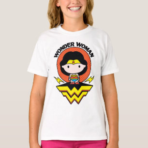 Chibi kvinna med Polka dots och Logotyp Tee Shirt