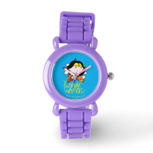 Chibi kvinna som flyger med lasso armbandsur