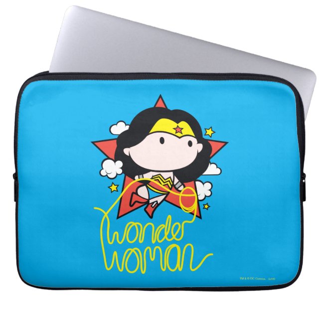 Chibi  kvinnor som flyger med lasso laptop sleeve (Framsidan)