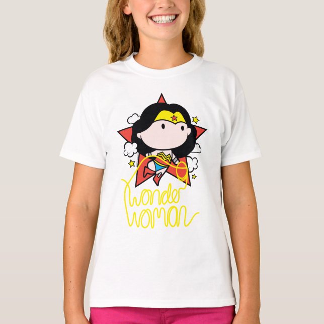 Chibi  kvinnor som flyger med lasso t-shirt (Framsida)