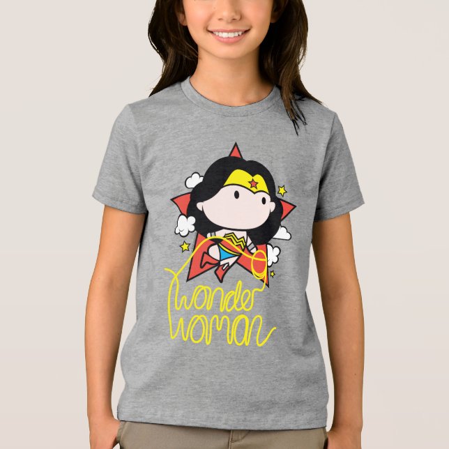 Chibi  kvinnor som flyger med lasso t shirt (Framsida)