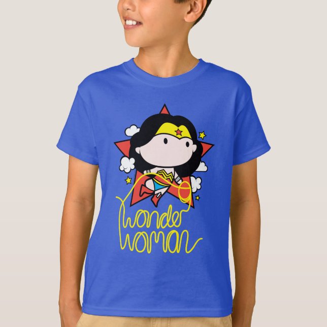 Chibi  kvinnor som flyger med lasso t shirt (Framsida)