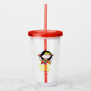 Chibi kvinnor som flyger med lasso take away mugg