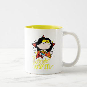 Chibi kvinnor som flyger med lasso Två-Tonad mugg