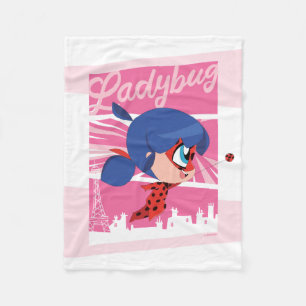 Chibi Ladybug i Paris Fleecefilt