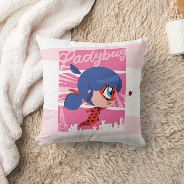 Chibi Ladybug i Paris Kudde (Filt)