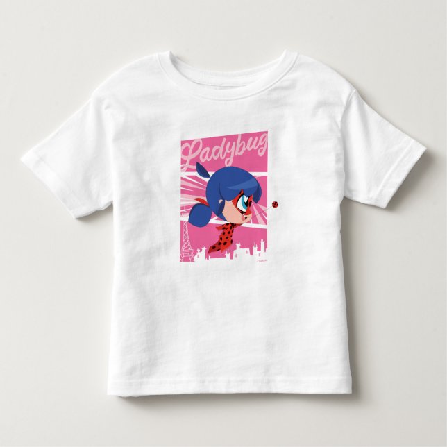 Chibi Ladybug i Paris T Shirt (Framsida)