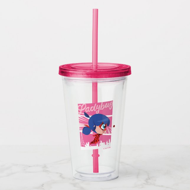Chibi Ladybug i Paris Take Away Mugg (Framsida)
