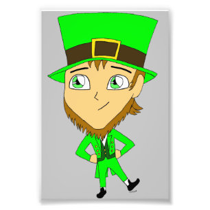 chibi leprechaun fototryck