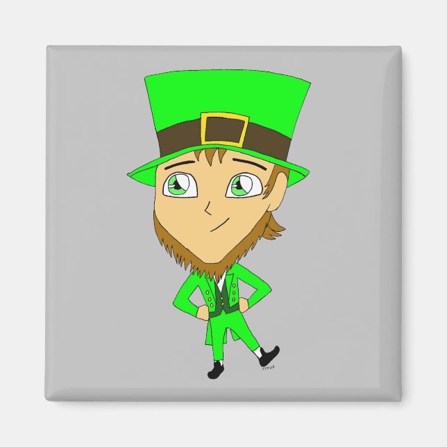 chibi leprechaun magnet (Framsidan)