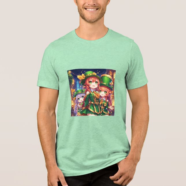 Chibi Leprechauns  T Shirt (Framsida)