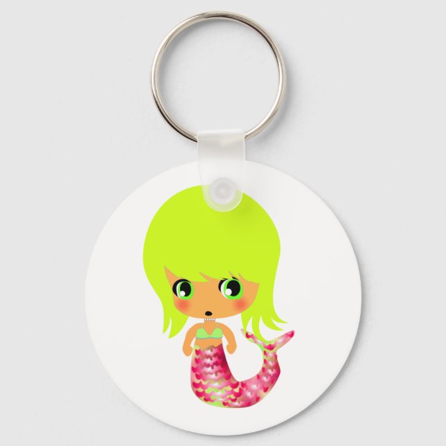 chibi magisk sjöjungfru 3 nyckelring (Framsida)