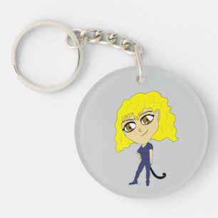 Chibi med en katt som svan