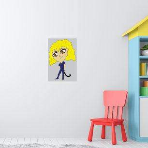 Chibi med en katt som svan poster