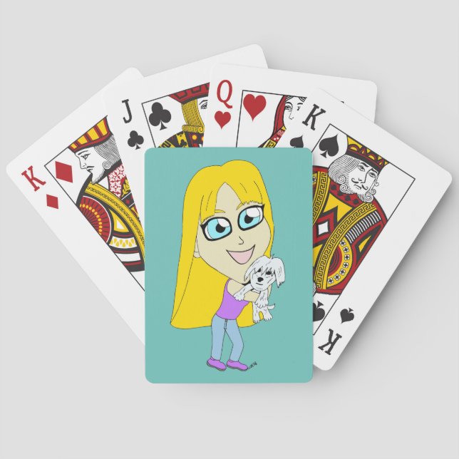 Chibi med en valp casinokort (Baksidan)