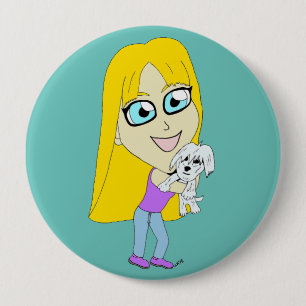 Chibi med valp knapp