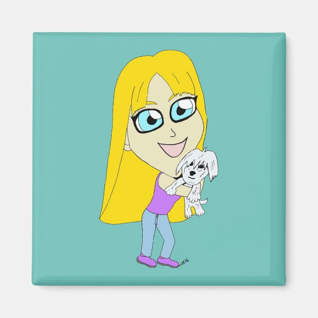 Chibi med valp magnet (Framsidan)