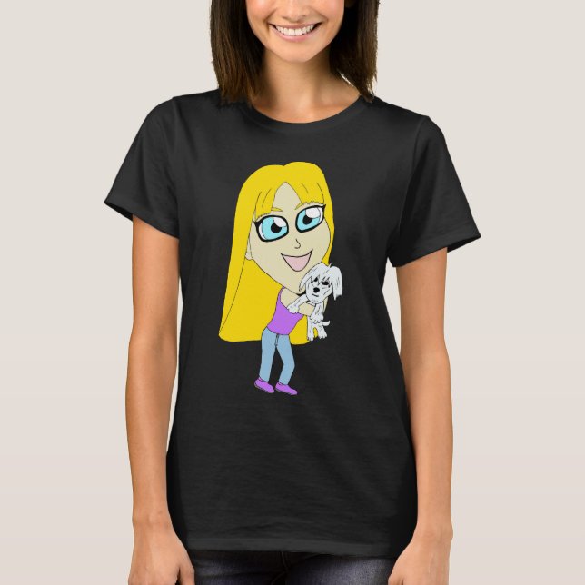 Chibi med valp t shirt (Framsida)