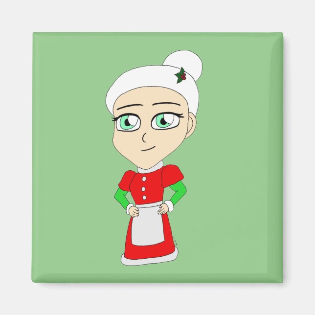 chibi Mrs. claus magnet (Framsidan)