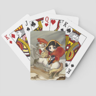 Chibi Napoleon som leker kort! Casinokort