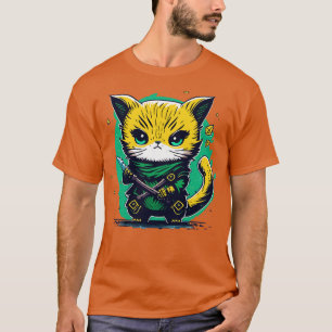 Chibi ninja Munchkin cat T Shirt