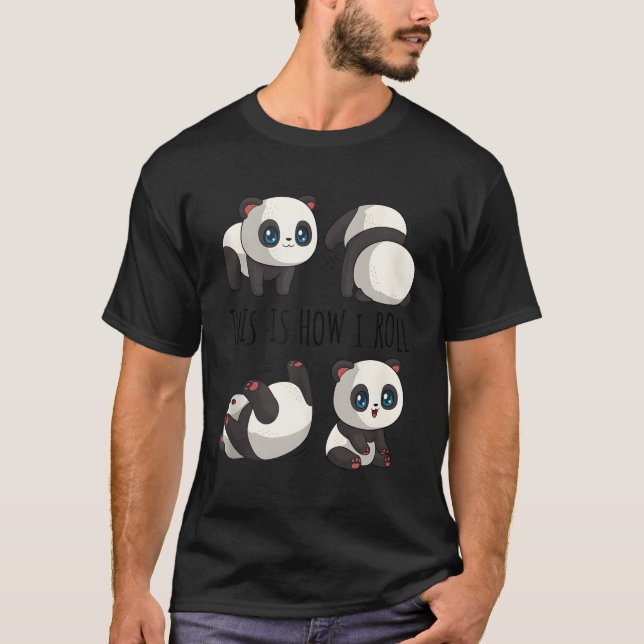 Chibi Panda for Little Bear Panda Panda T Shirt (Framsida)