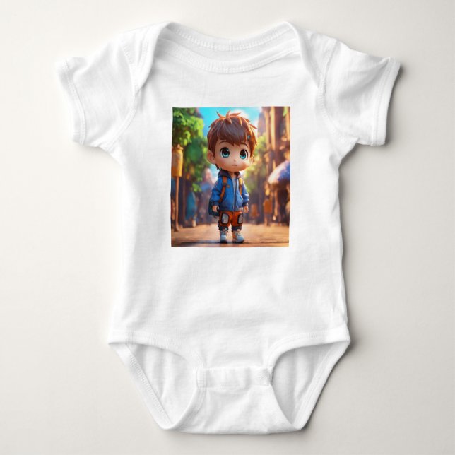 Chibi Pojke i 4D: Livlig Realism T-Shirt (Framsida)