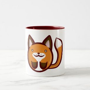 Chibi räv Två-Tonad mugg