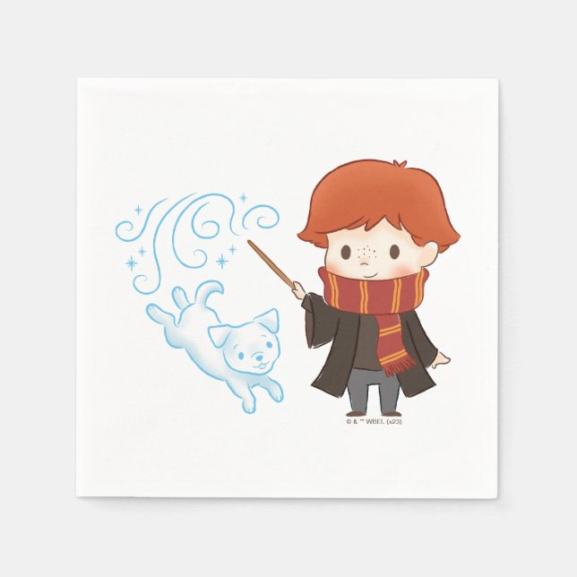 Chibi Ron Weasley Patronus Pappersservett (Framsidan)