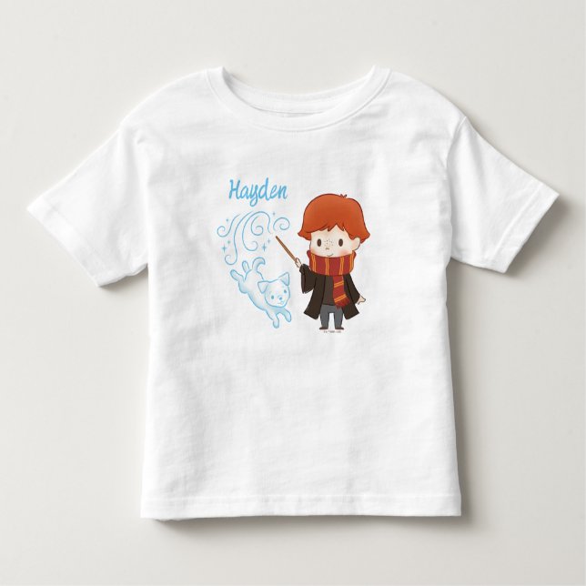 Chibi Ron Weasley Patronus T Shirt (Framsida)