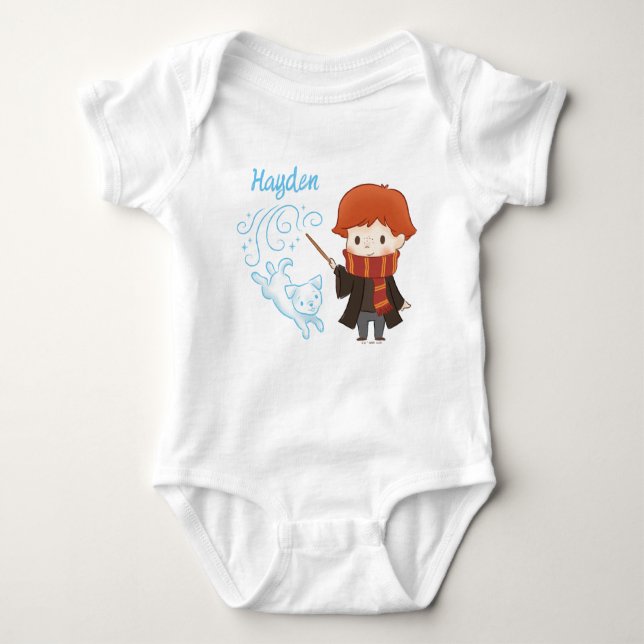 Chibi Ron Weasley Patronus T Shirt (Framsida)