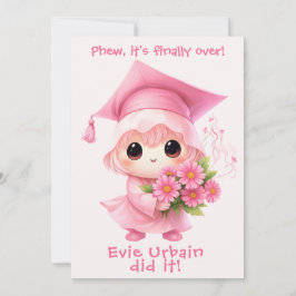 🎓Chibi Rosa Avslutningsfirande Examensbevis Inbjudningar
