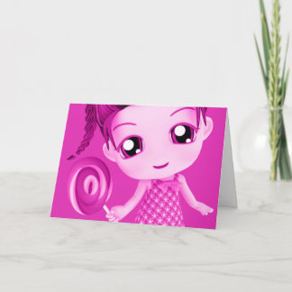 Chibi Rosa Birthday Card Kort