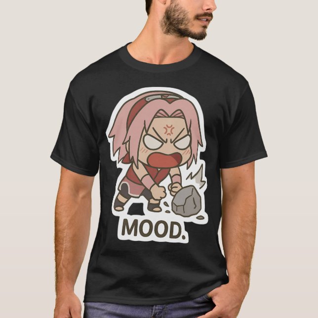 Chibi Sakura Arg Slår Pose (Inner Sakura Mode) T Shirt (Framsida)
