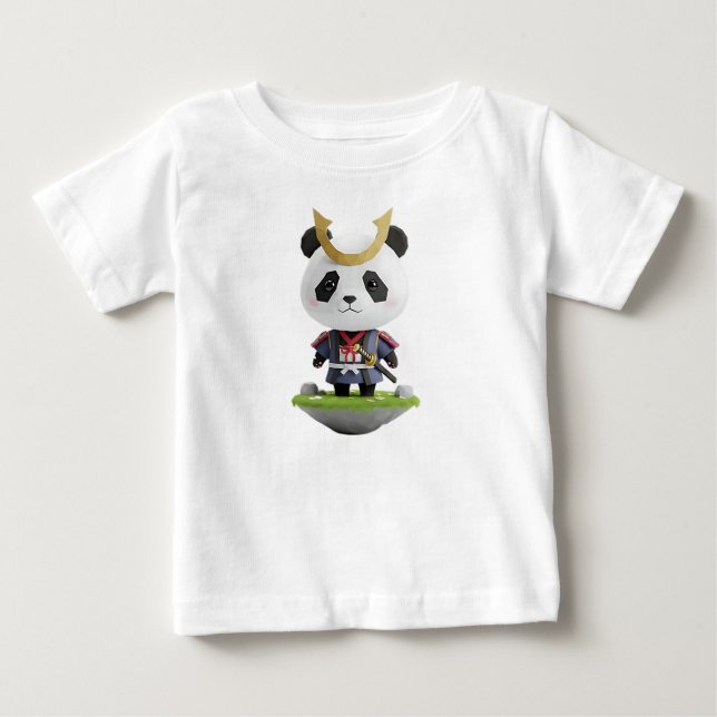Chibi Samuraj Panda 3D-karaktär T Shirt (Framsida)