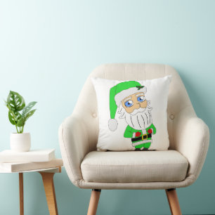 Chibi Santa grön dräkt Kudde