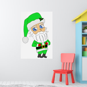 Chibi Santa grön dräkt Poster