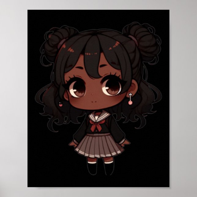 Chibi School Uniform Sticker Poster (Framsidan)
