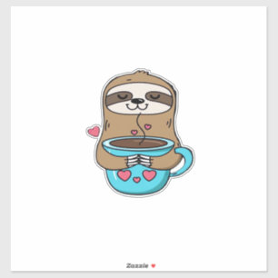 Chibi Sengu Coffee Lover � Söt Kawaii Sengu Knuff Klistermärken