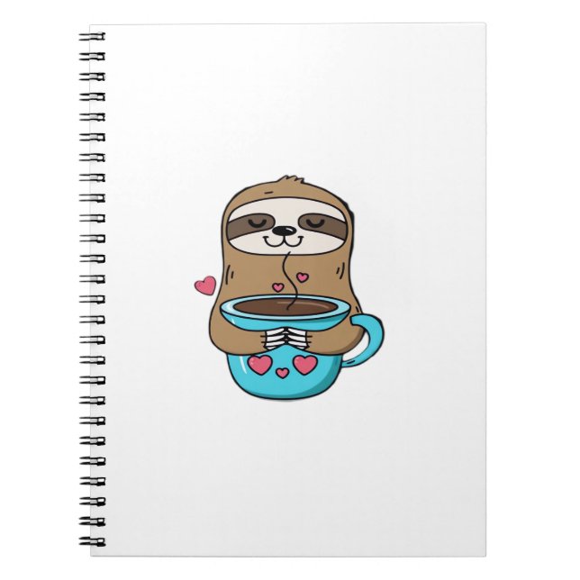 Chibi Senguvar Coffee Lover � Söt Kawaii Senguvar  Anteckningsbok (Framsidan)