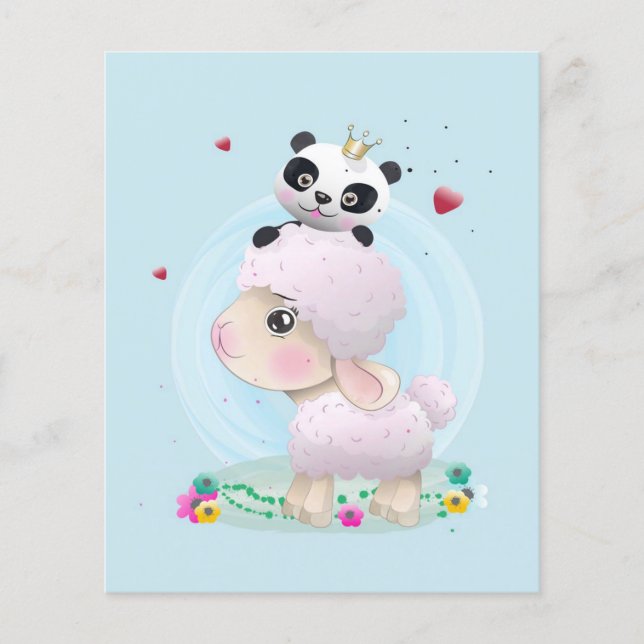 Chibi Sheep | Får i Baby | Kids Kärlek Lamb Flygblad (Framsidan)