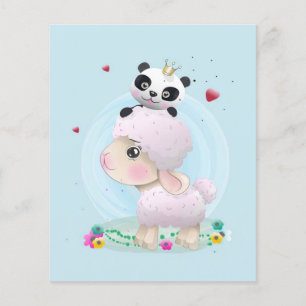 Chibi Sheep Får i Baby Kids Kärlek Lamb Flygblad