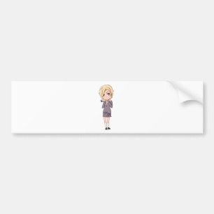 Chibi skolar flickan bildekal