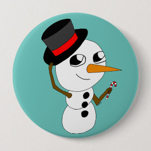 Chibi snögubbe-knapp knapp