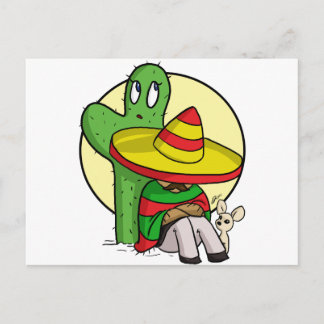 chibi sombrero vykort